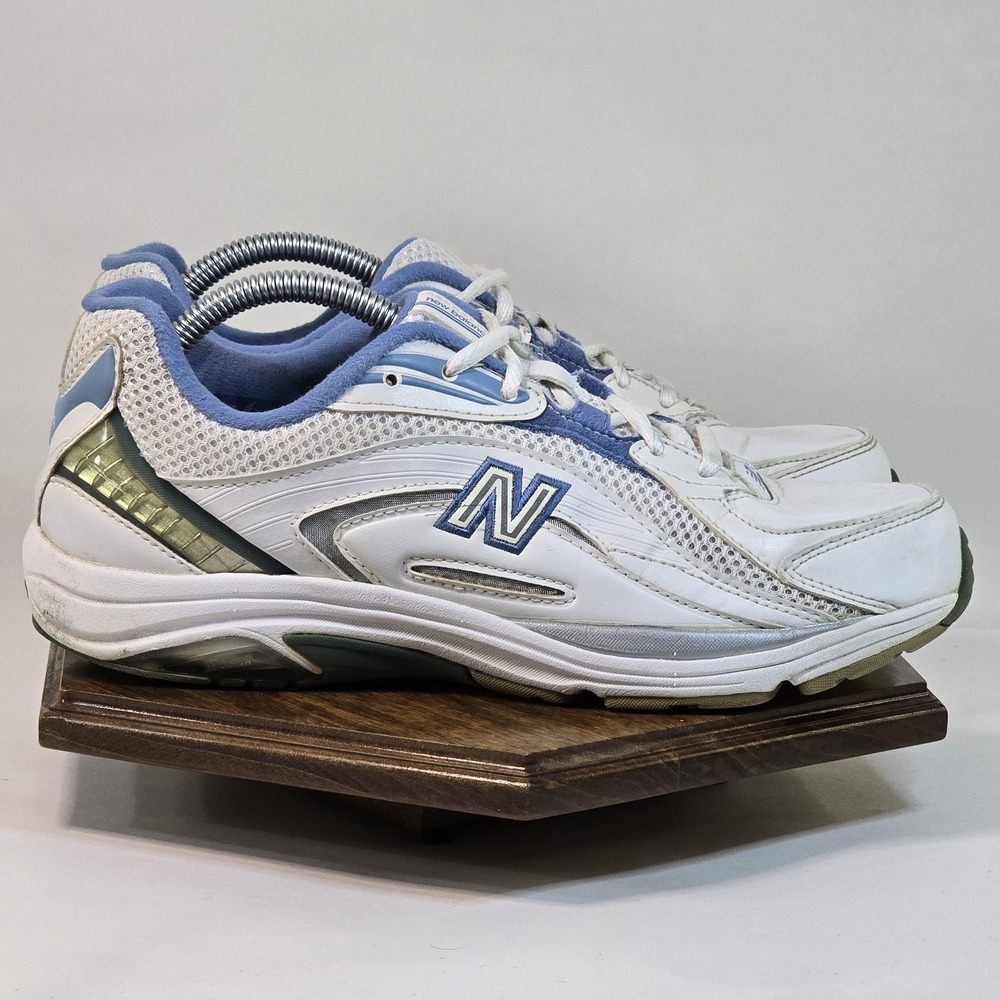 New Balance Shoes Womens Size 9.5 White Blue 846 Walking ABZORB Comfort WW846WB‎